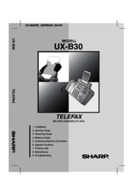 Zobrazit dokument Sharp UX-B30 Uživatelský manuál