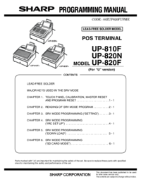 Zobrazit dokument Sharp UP-810F Uživatelský manuál