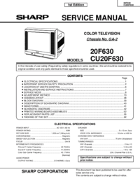 Zobrazit dokument Sharp 20F630 Servisní příručka