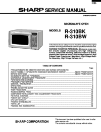 Zobrazit dokument Sharp R-310BW Servisní příručka