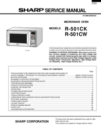 Zobrazit dokument Sharp R-501CW Servisní příručka