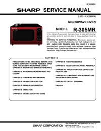 Zobrazit dokument Sharp R-305MR Servisní příručka