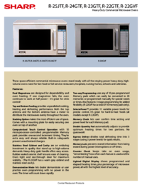 Zobrazit dokument Sharp R-23GTF Uživatelský manuál