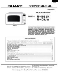 Zobrazit dokument Sharp R-408JW Servisní příručka