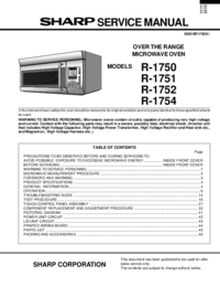Zobrazit dokument Sharp R-1750 Servisní příručka