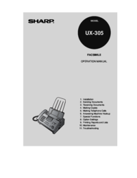 Zobrazit dokument Sharp UX-51 Specifikace